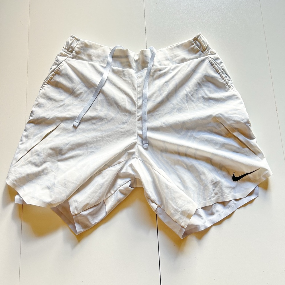 Nike White Sports Shorts